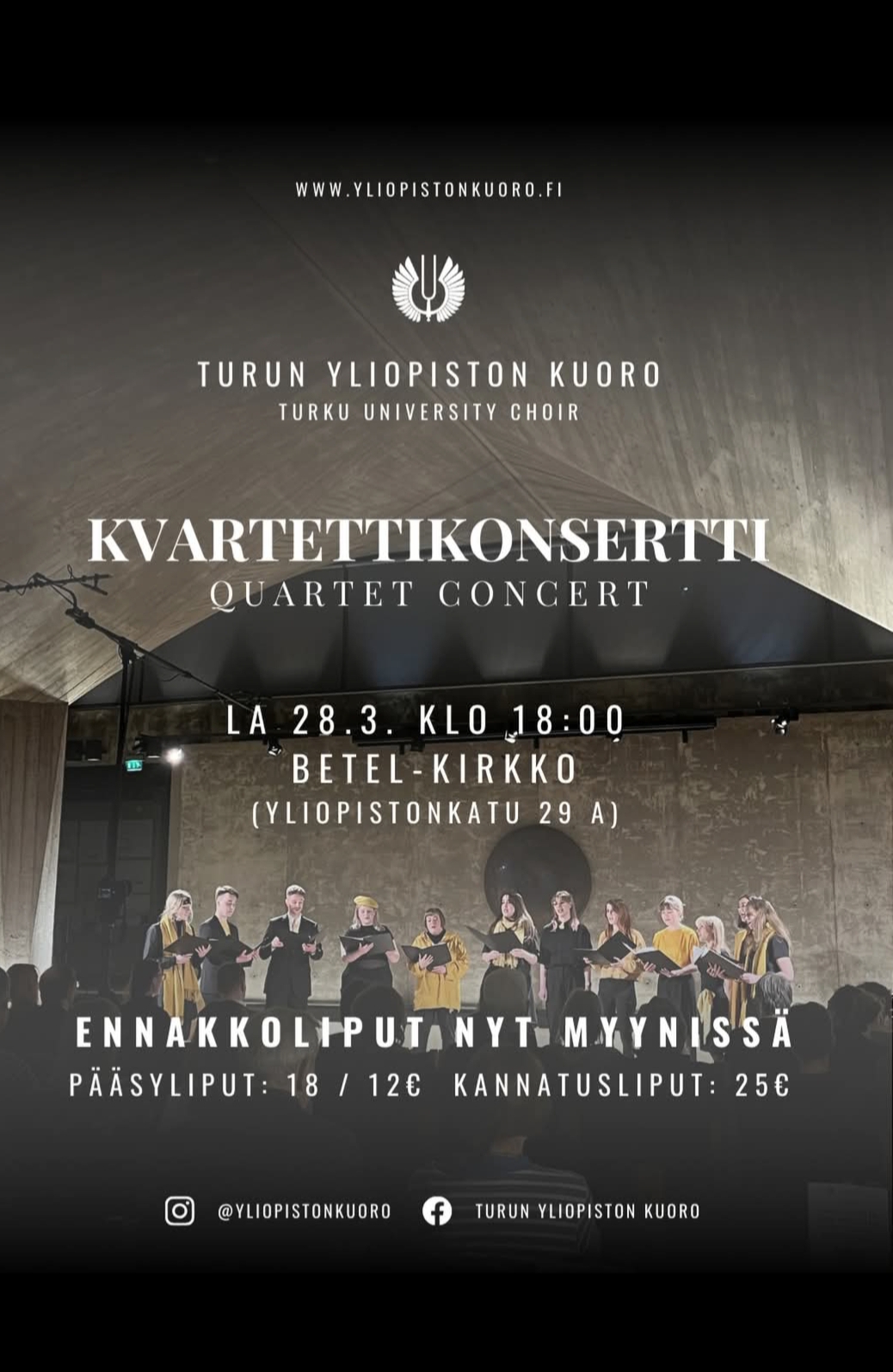 Turun yliopistokuoron kvartettikonsertti